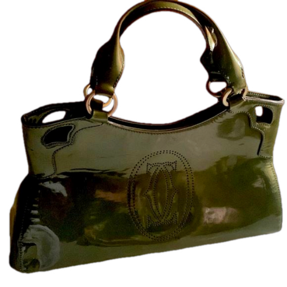 Cartier Marcello patent leather handbag